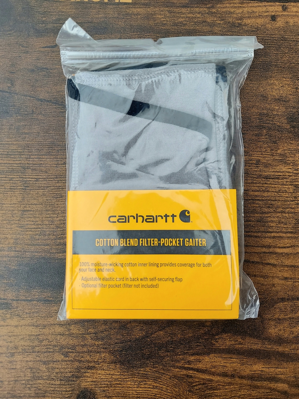 Carhartt Gray Cotton Filter-Pocket Gaiter Unisex OS NWT Travel Athleisure Preppy